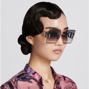 DIOR: Purple-to-Pink Gradient Square Sunglasses